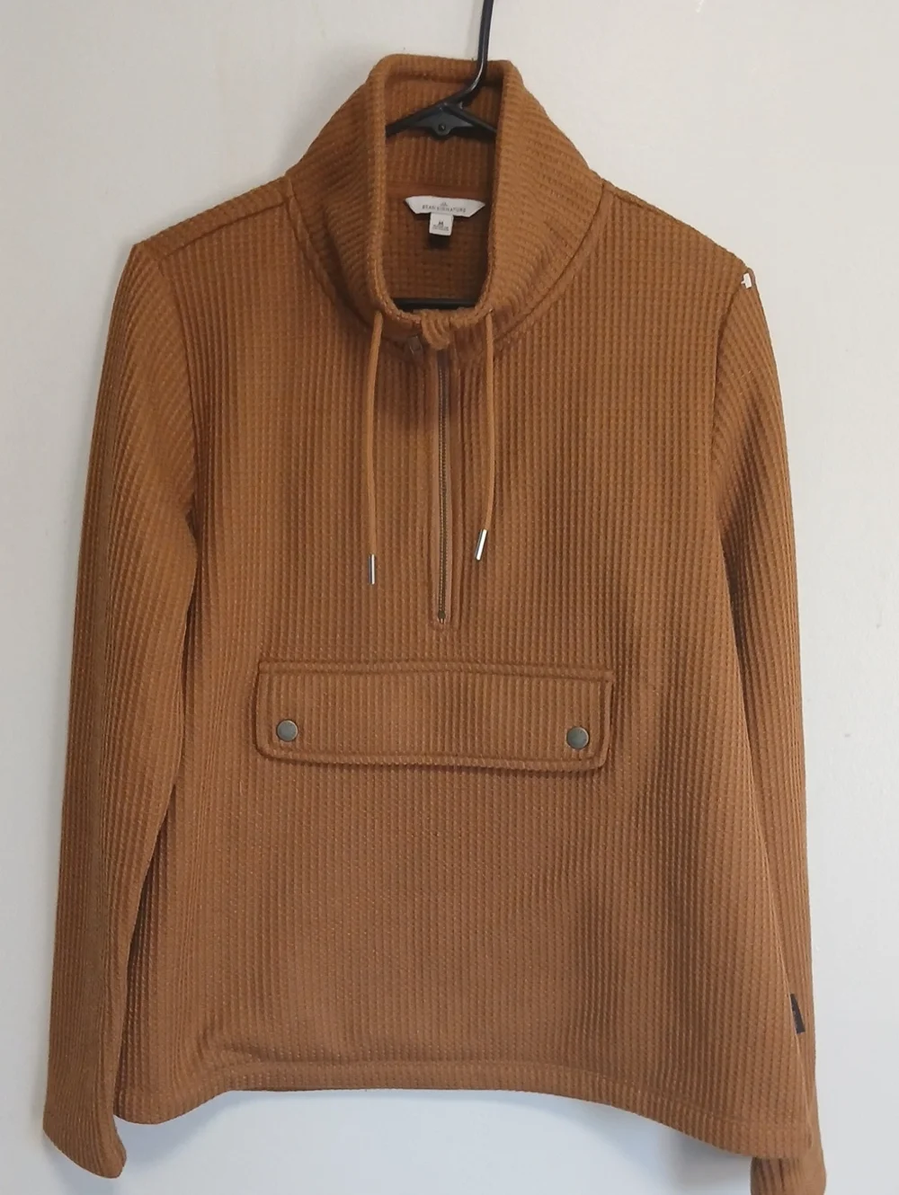 L.L. Bean Men's Ribbed Half-Zip Pullover - Camel Brown